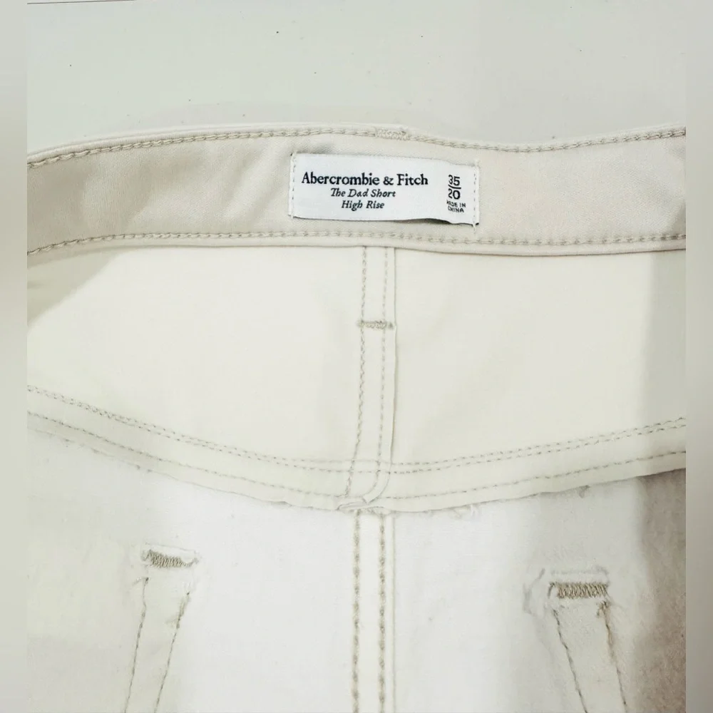 Abercrombie&Fitch Womens 35/20 HighRise Dad Short Faux Leather Waist Curve Love